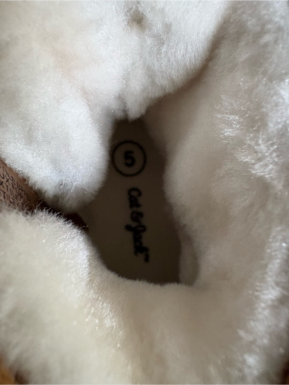 Cat and Jack Girls Arlo Zipper Shearling Boots Leopard Brown Infant Toddler Sz 5 - Picture 10 of 10